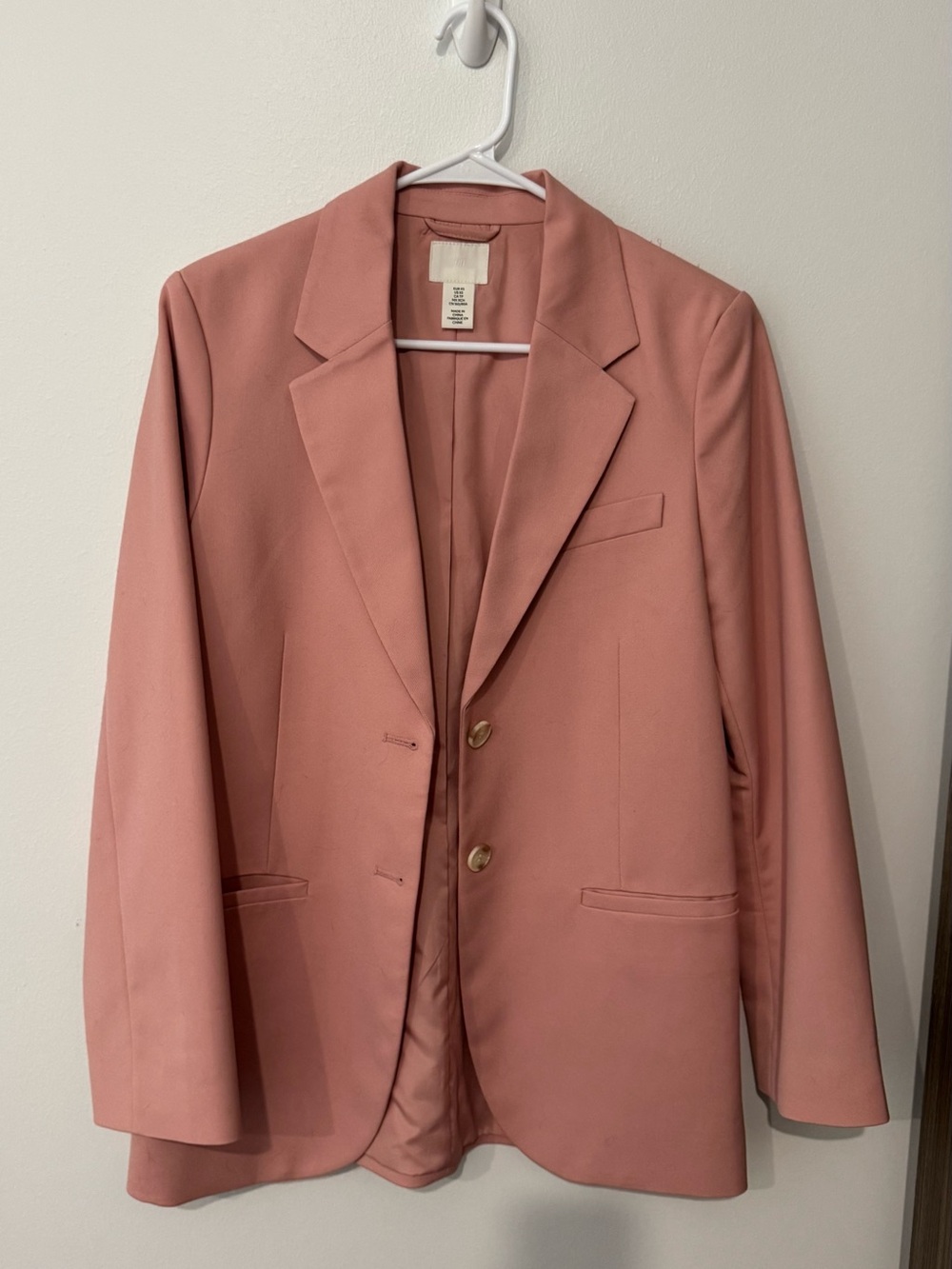 H&M Dusty Rose Oversized Blazer